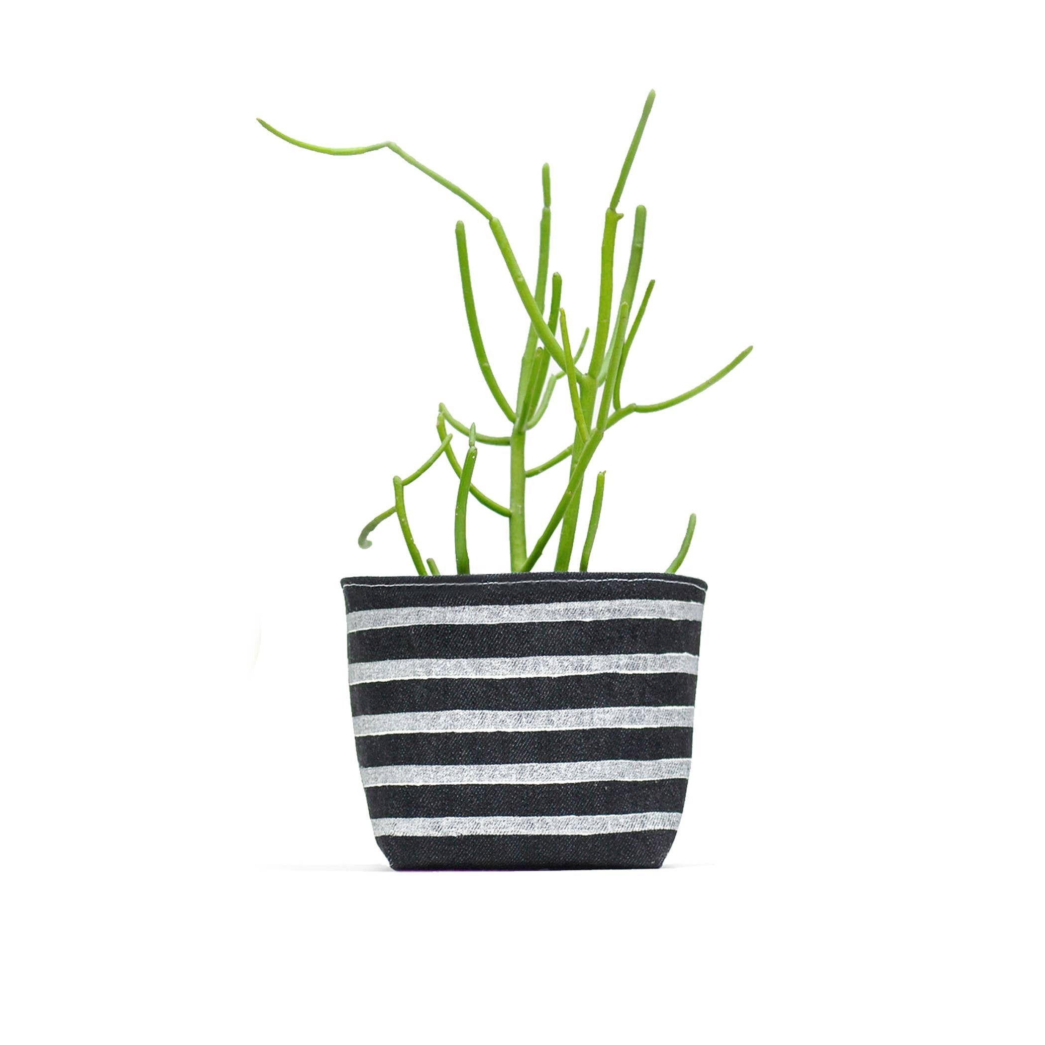 Stripe Blockprint Planter—4" Mann Design